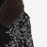 PARKA IN COTONE CON APPLICAZIONI FLOREALI PARKABRIGHT NERO NOVELLE 