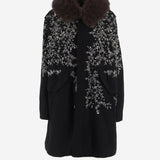 PARKA IN COTONE CON APPLICAZIONI FLOREALI PARKABRIGHT NERO NOVELLE 