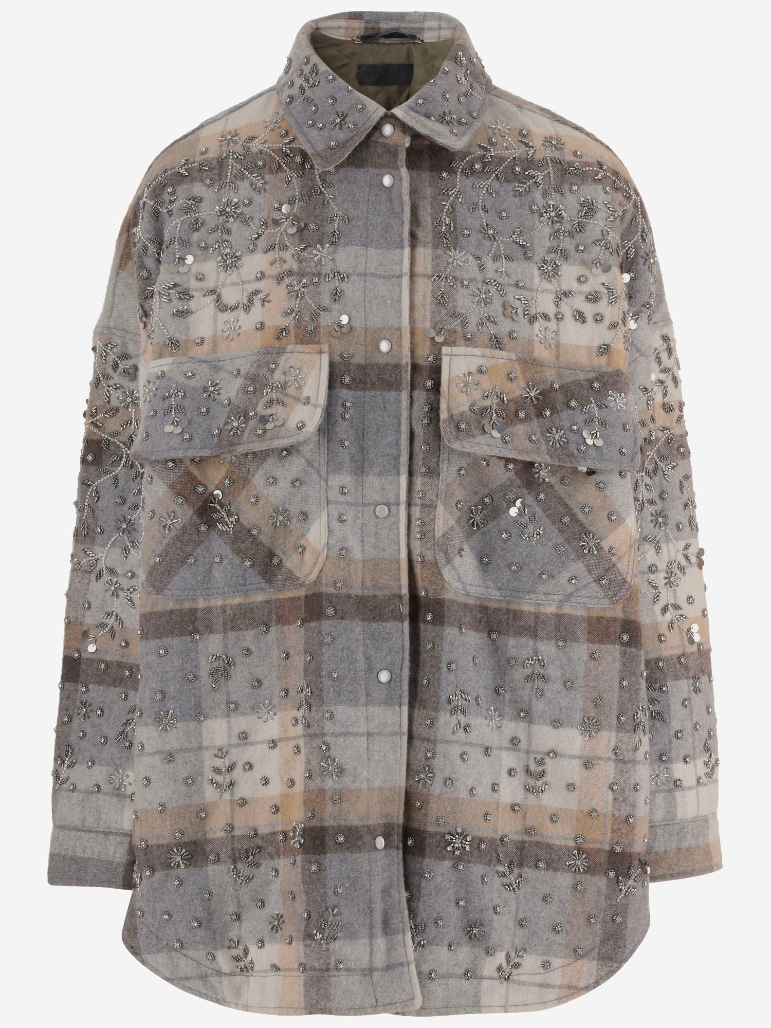 GIACCA IN MISTO LANA CON RICAMI FLOREALI TULSABRIGHT DES07 NOVELLE 