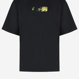 T-SHIRT IN COTONE SPICES ARROW 44MAA120F26J00D 001 OFF-WHITE 