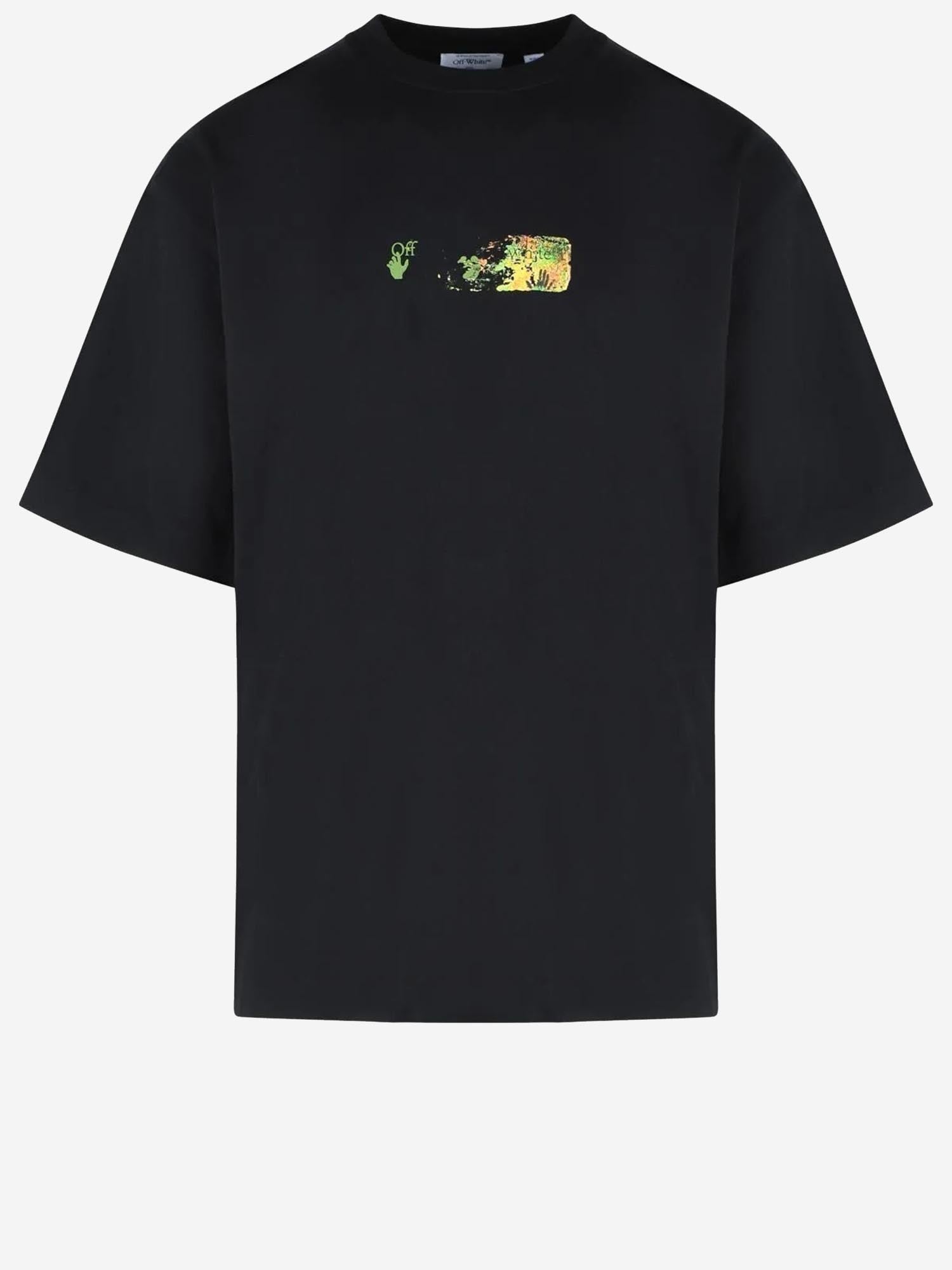 T-SHIRT IN COTONE SPICES ARROW 44MAA120F26J00D 001 OFF-WHITE 