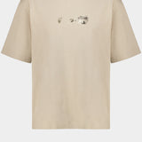 T-SHIRT IN COTONE SPICES ARROW 44MAA120F26J00D 031 OFF-WHITE 