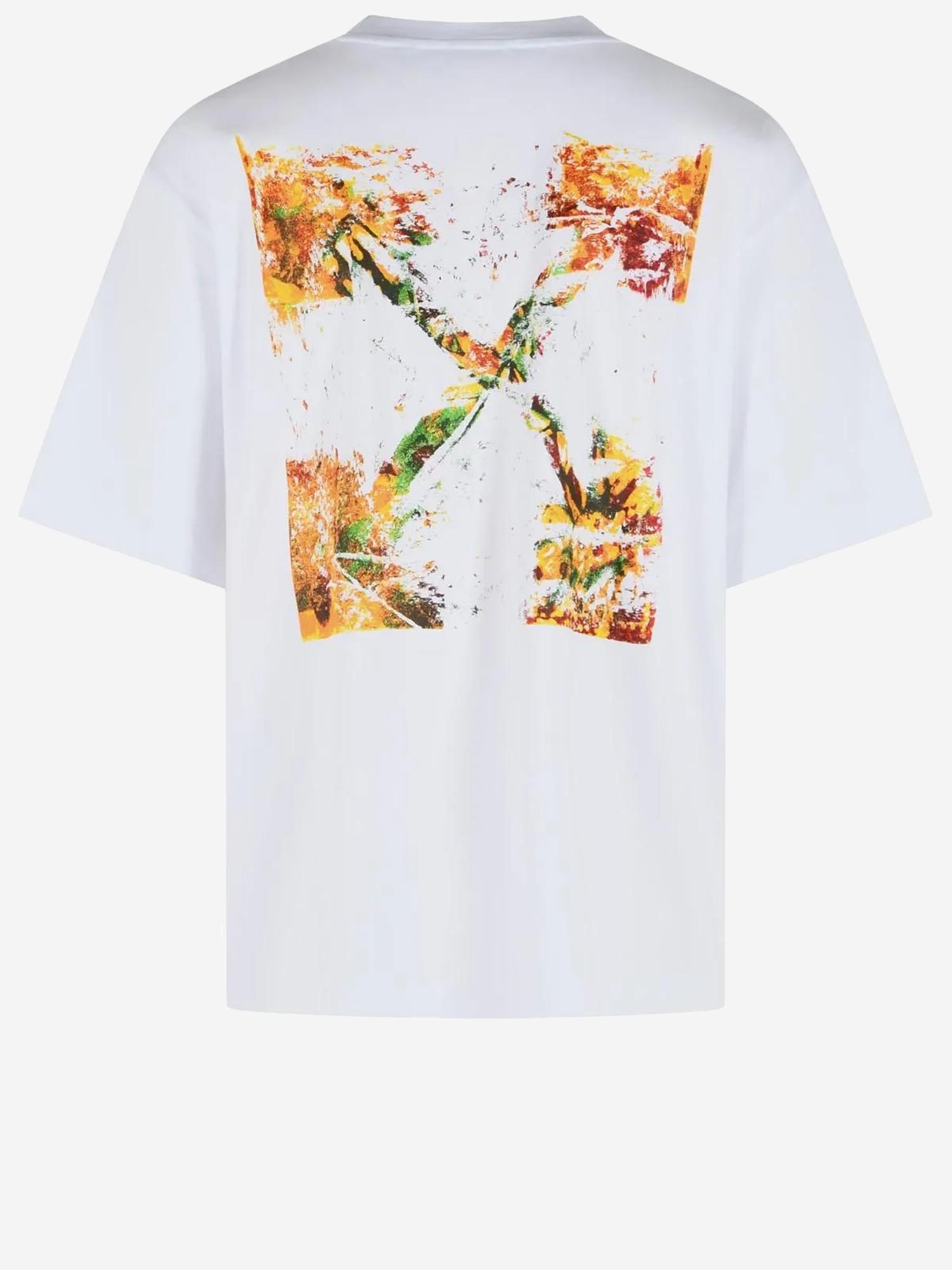 T-SHIRT IN COTONE SPICES ARROW 44MAA120F26J00D 100 OFF-WHITE 