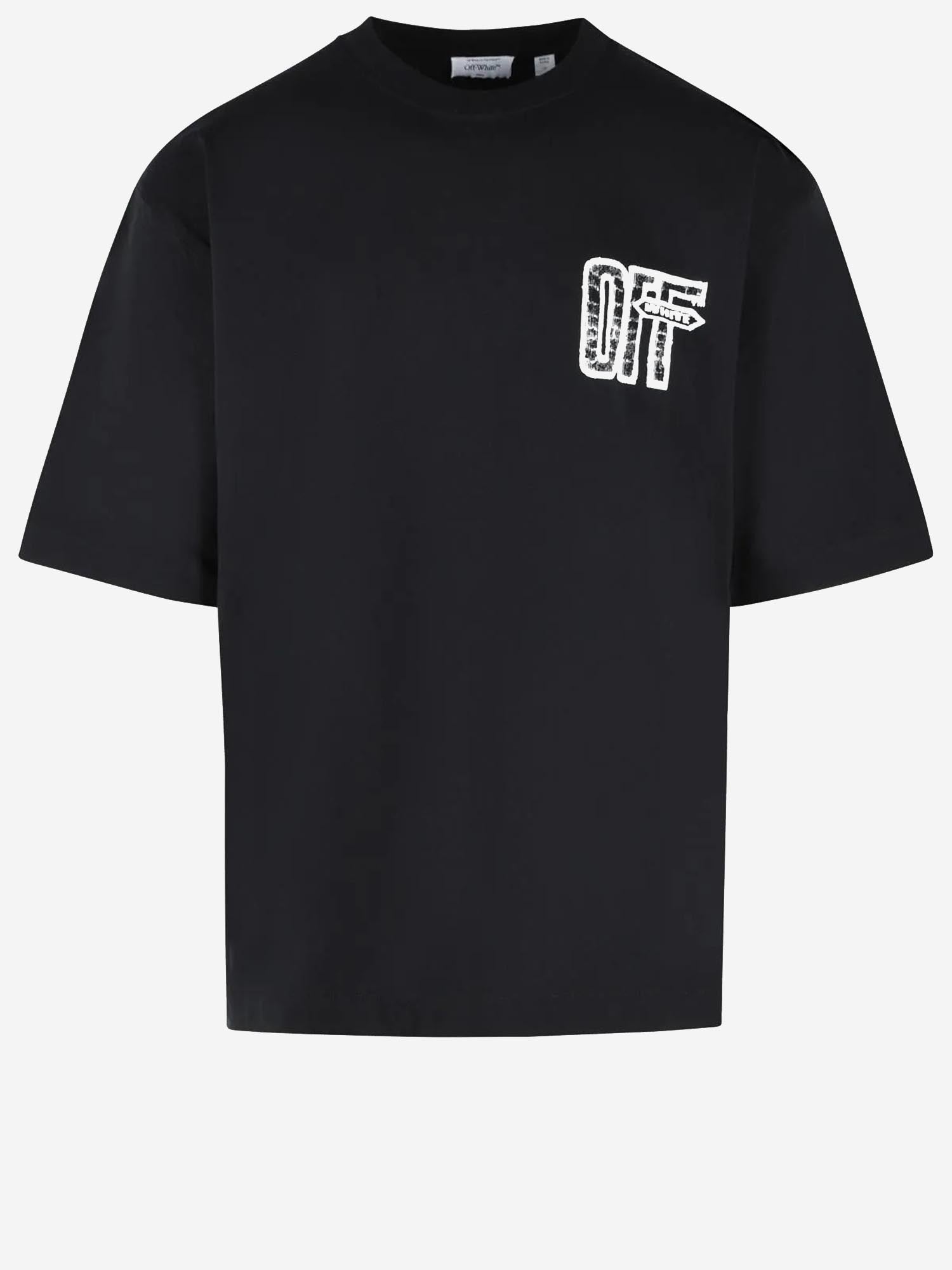T-SHIRT IN COTONE MOTION ARROW SKATE 44MAA120F26J00Y 001 OFF-WHITE 