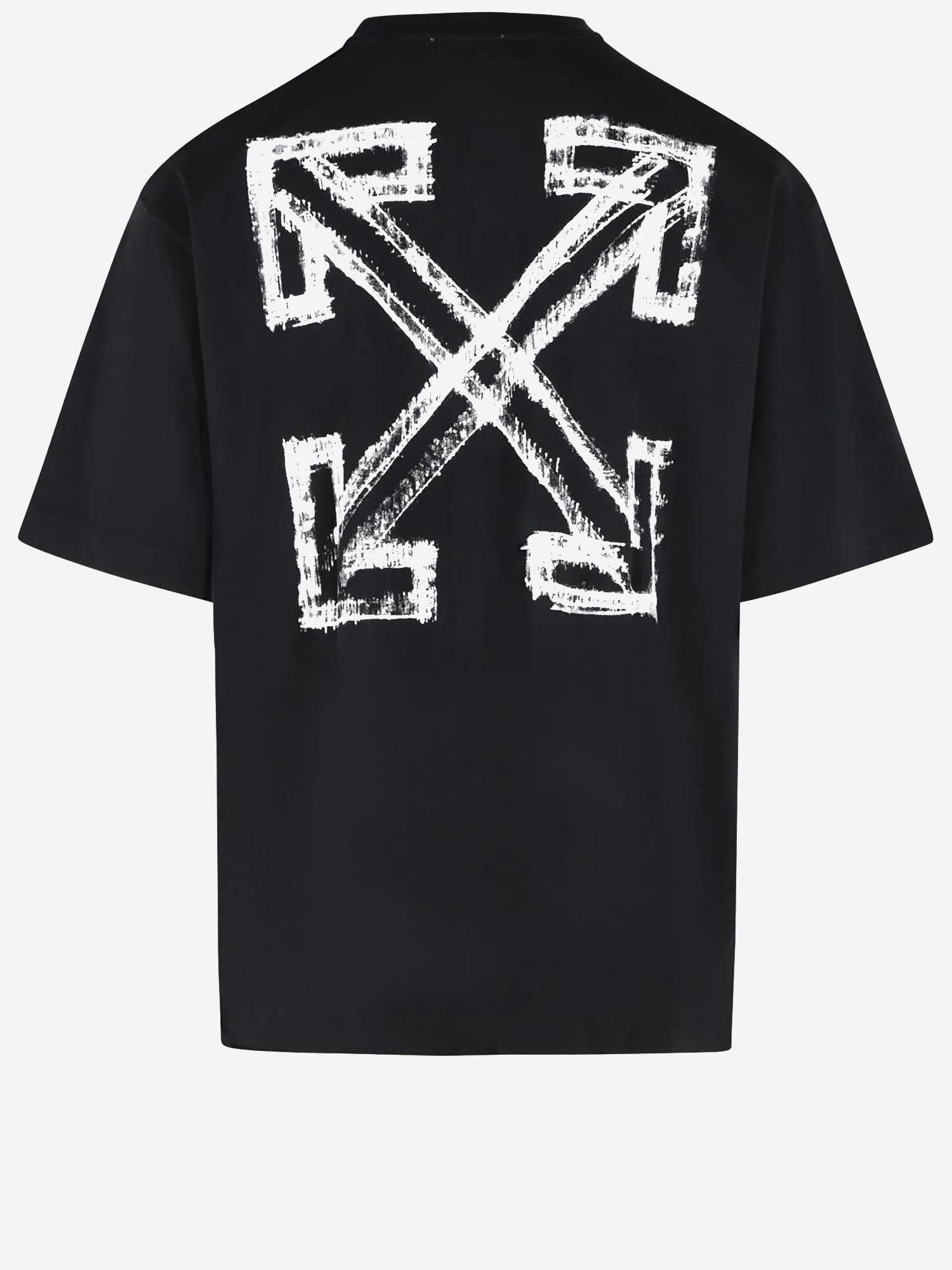 T-SHIRT IN COTONE MOTION ARROW SKATE 44MAA120F26J00Y 001 OFF-WHITE 