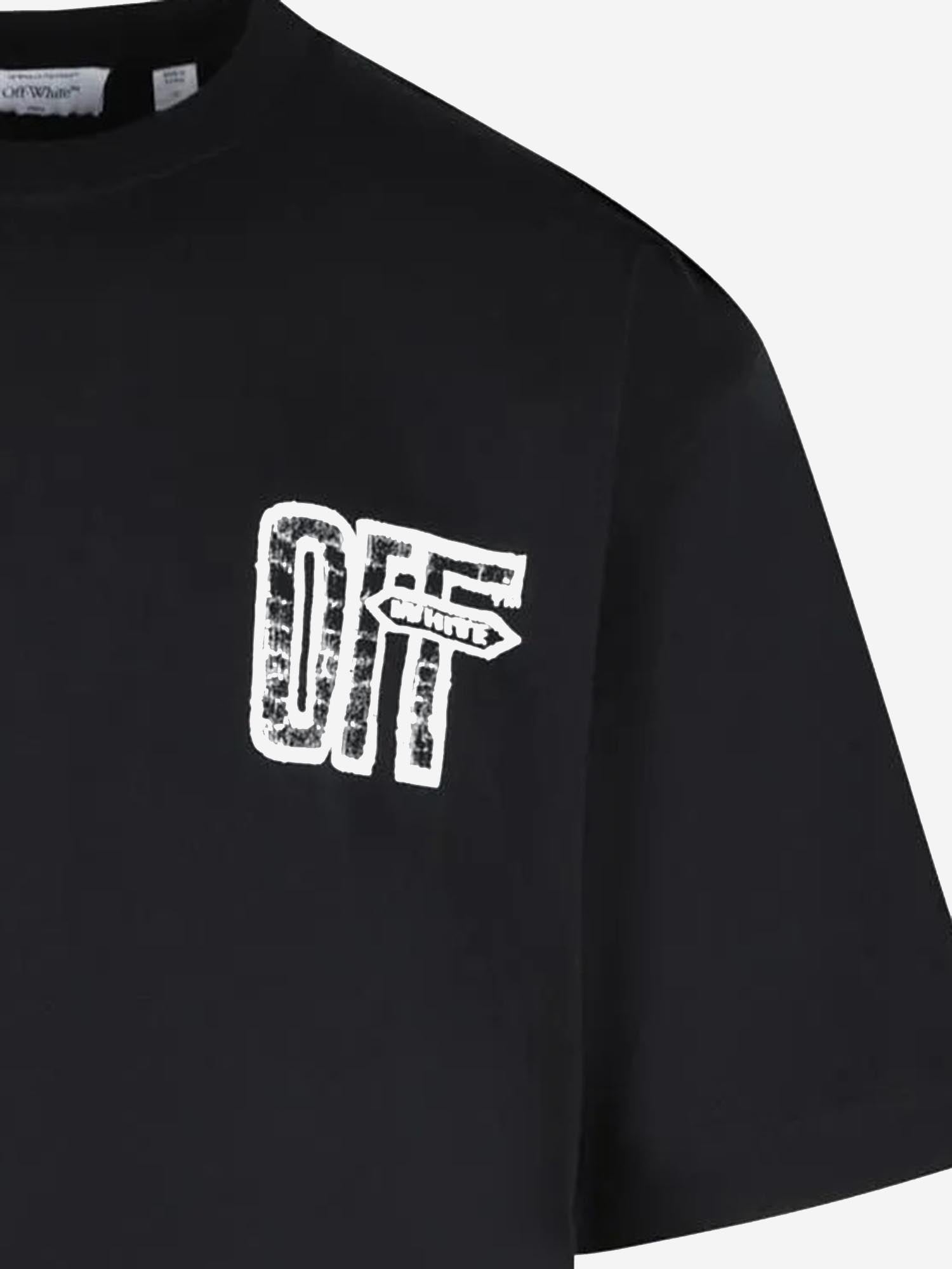 T-SHIRT IN COTONE MOTION ARROW SKATE 44MAA120F26J00Y 001 OFF-WHITE 