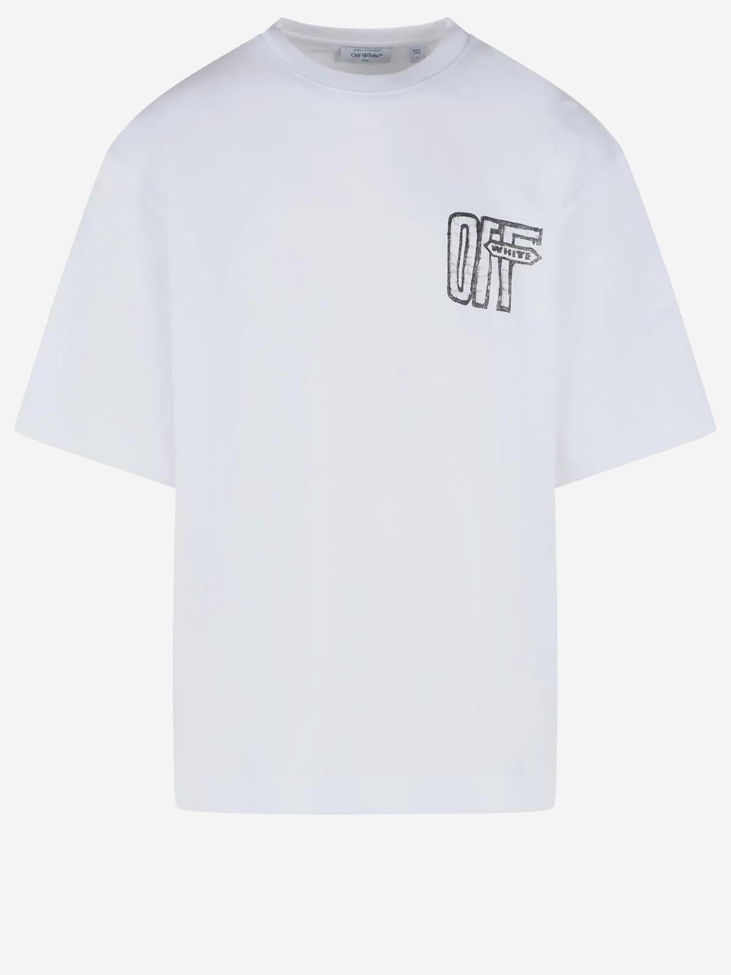 T-SHIRT IN COTONE MOTION ARROW SKATE 44MAA120F26J00Y 100 OFF-WHITE 