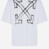 T-SHIRT IN COTONE MOTION ARROW SKATE 44MAA120F26J00Y 100 OFF-WHITE 