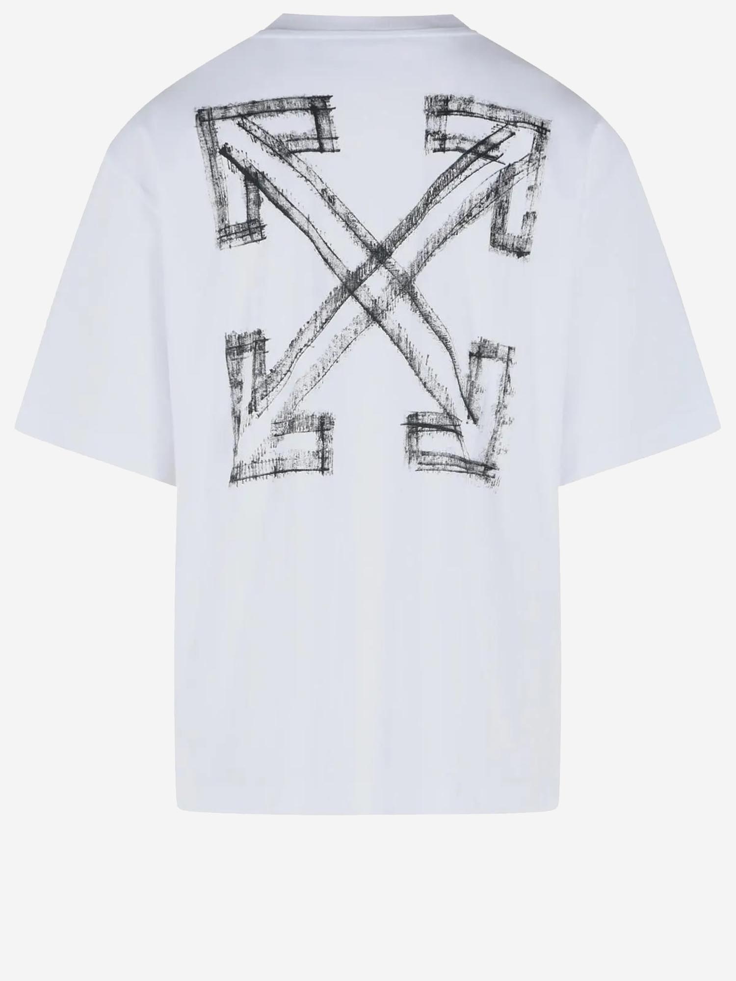 T-SHIRT IN COTONE MOTION ARROW SKATE 44MAA120F26J00Y 100 OFF-WHITE 