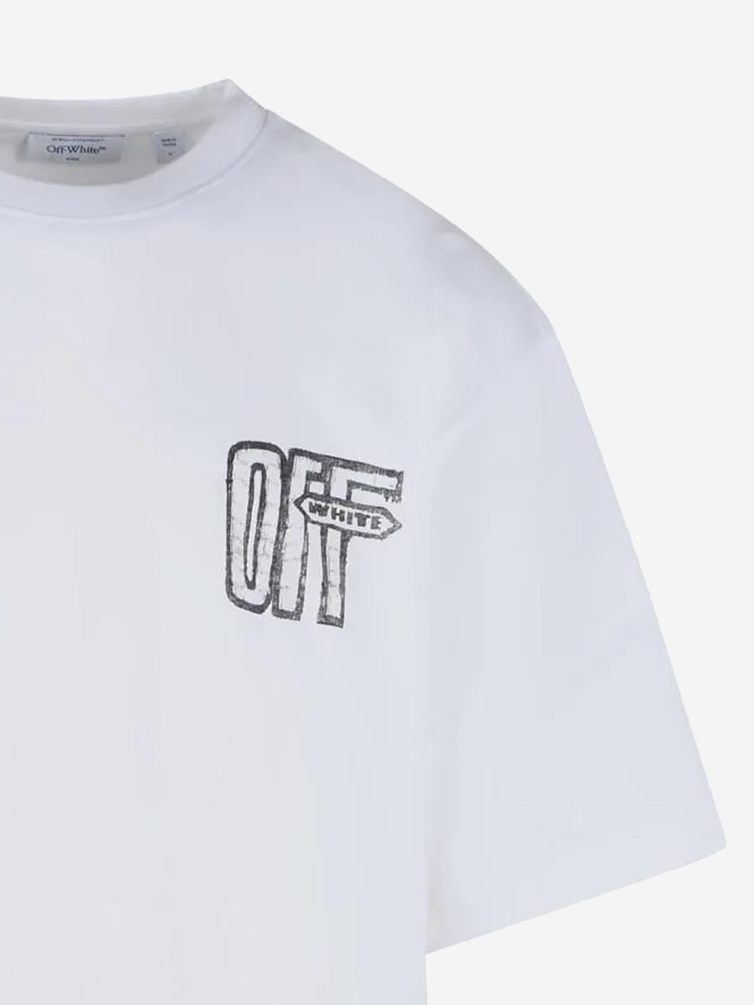 T-SHIRT IN COTONE MOTION ARROW SKATE 44MAA120F26J00Y 100 OFF-WHITE 