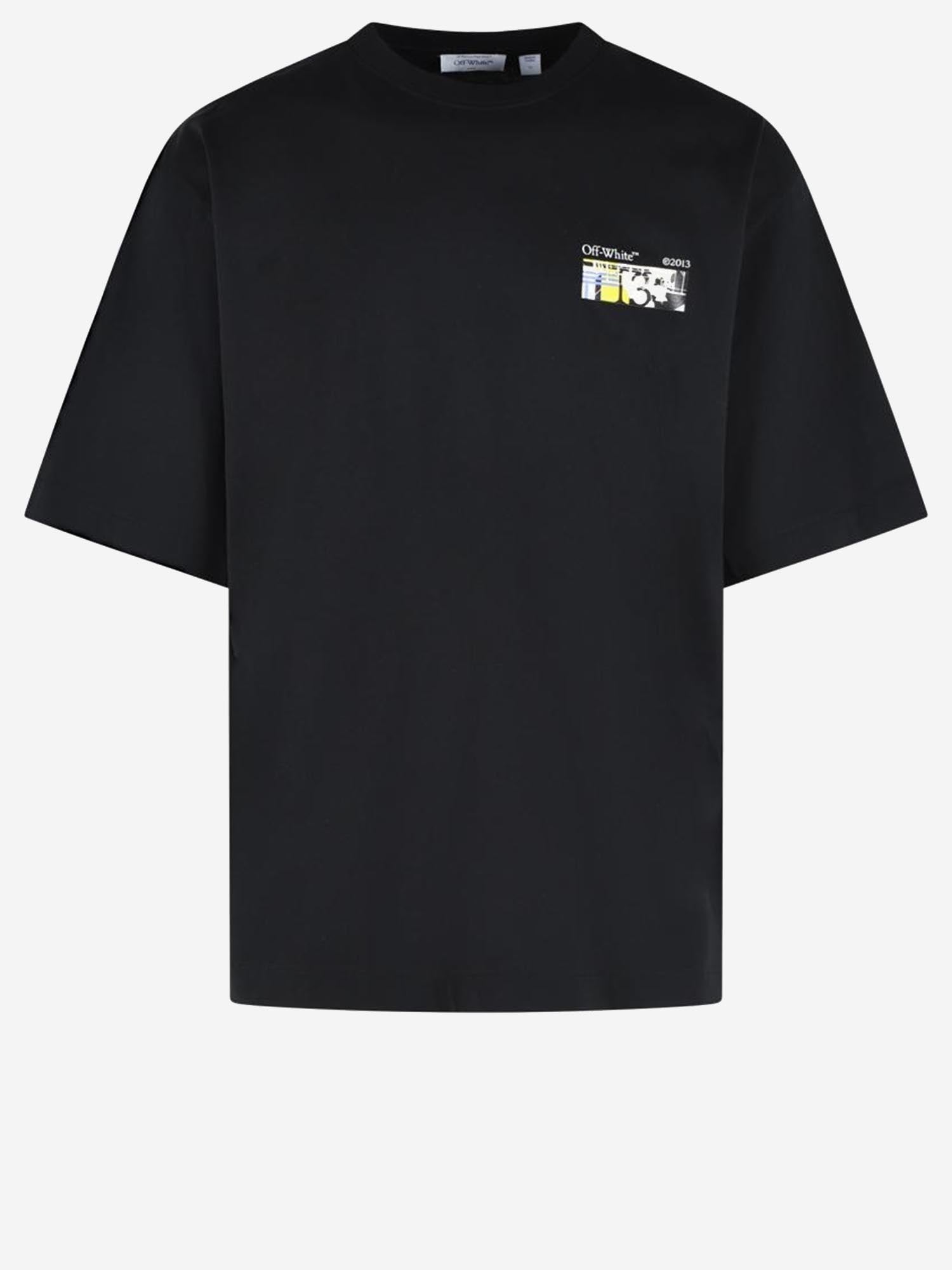 T-SHIRT IN COTONE INDUSTRIAL ARROW 44MAA120F26J00Z 001 OFF-WHITE 