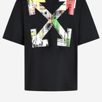 T-SHIRT IN COTONE INDUSTRIAL ARROW 44MAA120F26J00Z 001 OFF-WHITE 