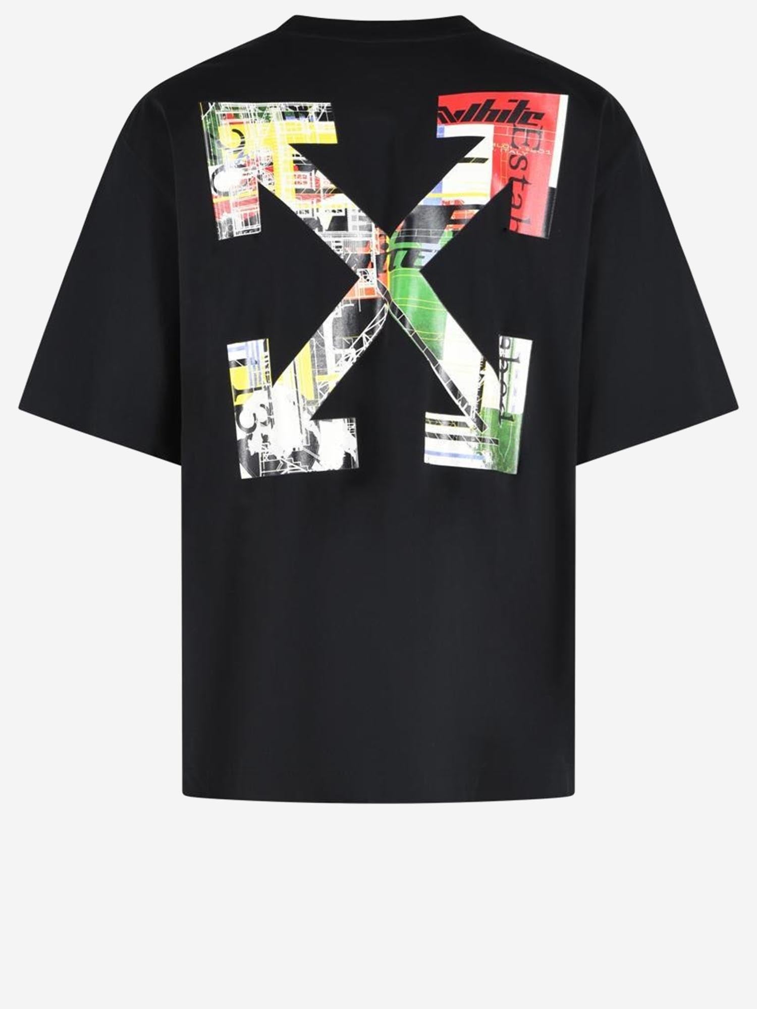 T-SHIRT IN COTONE INDUSTRIAL ARROW 44MAA120F26J00Z 001 OFF-WHITE 