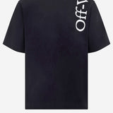 T-SHIRT IN COTONE CON LOGO 44MAA120F26J010 001 OFF-WHITE 