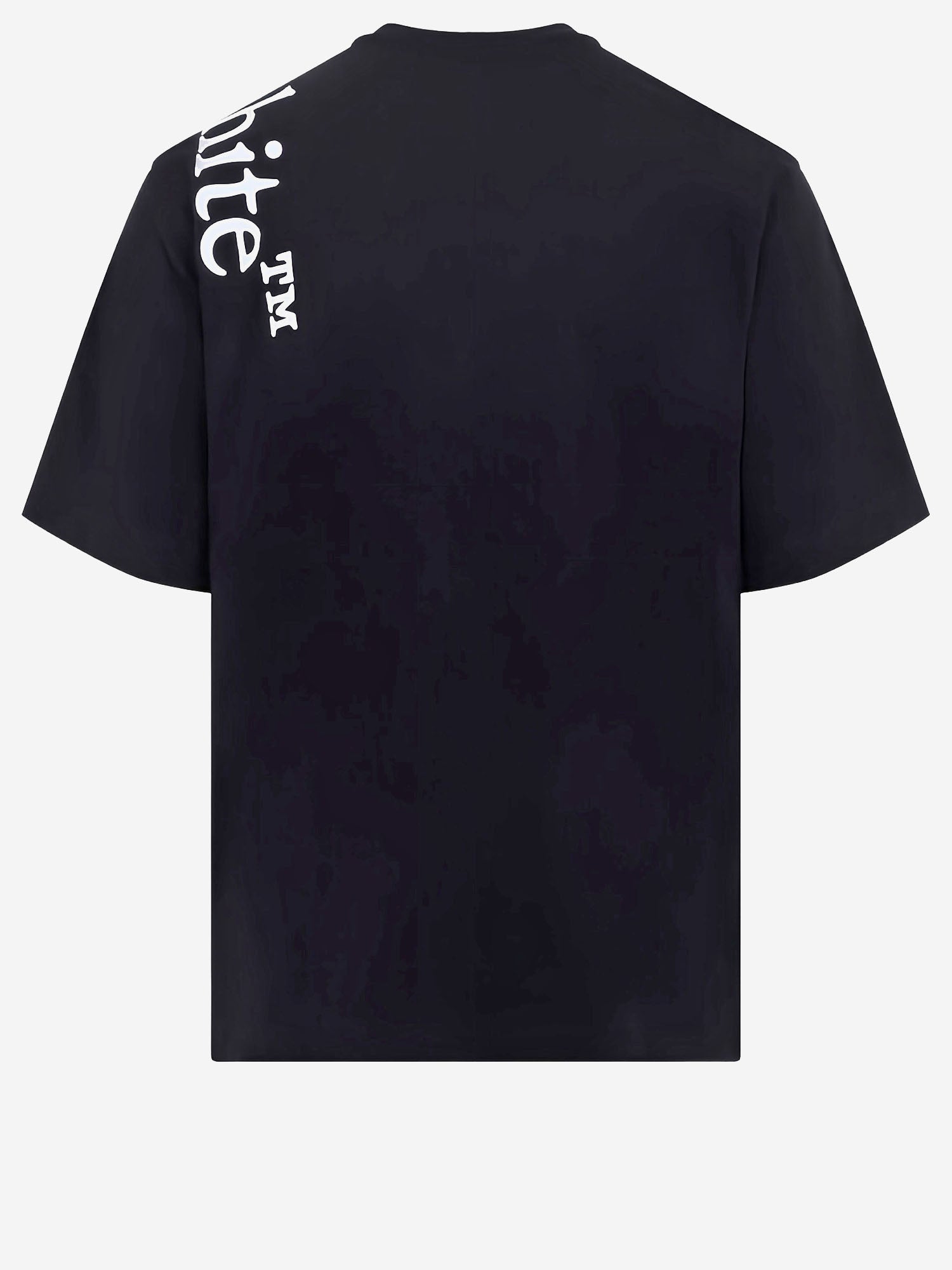 T-SHIRT IN COTONE CON LOGO 44MAA120F26J010 001 OFF-WHITE 