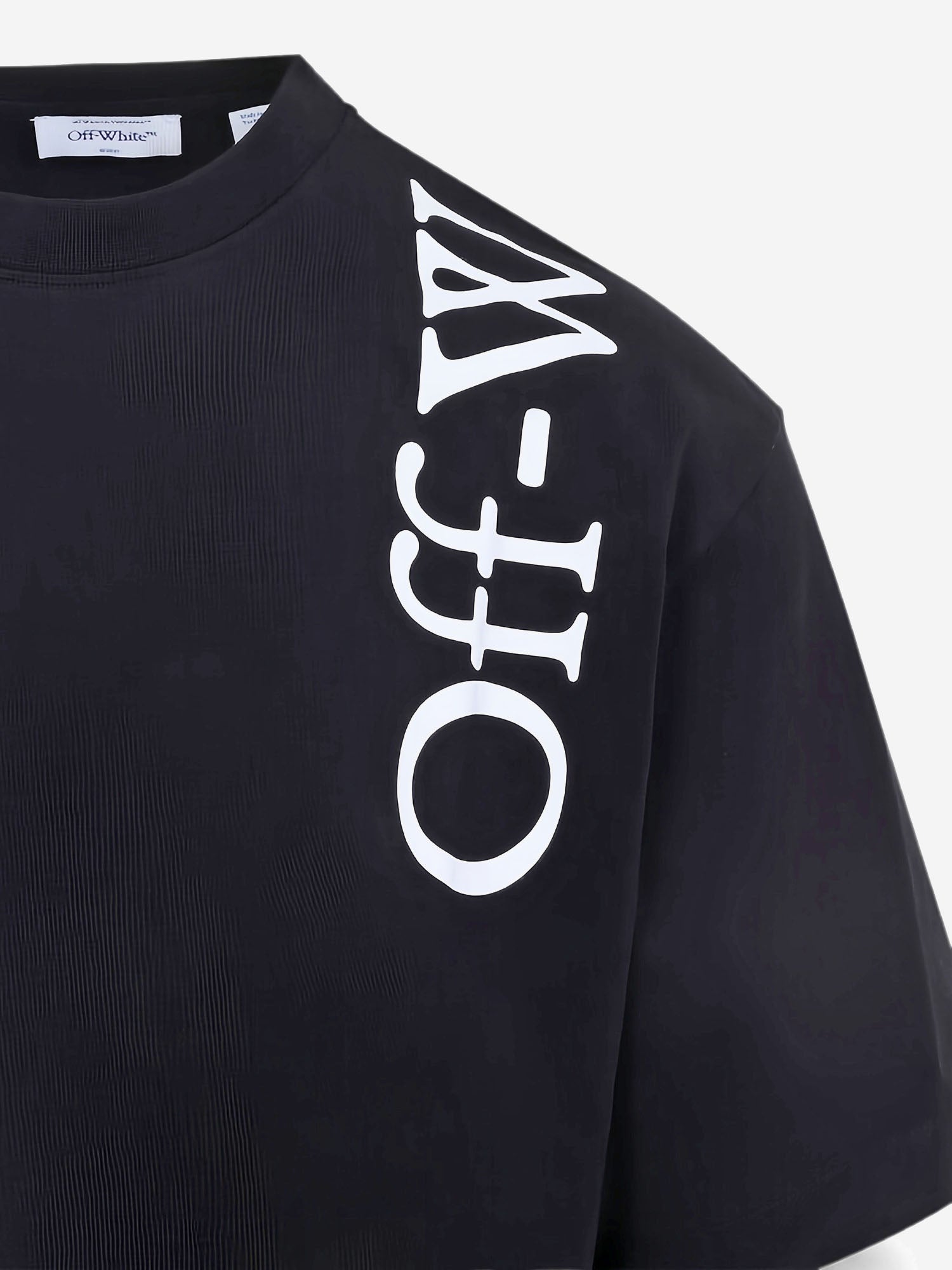 T-SHIRT IN COTONE CON LOGO 44MAA120F26J010 001 OFF-WHITE 