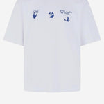 T-SHIRT IN COTONE BACCO ARROW 44MAA120F26J018 100 OFF-WHITE 