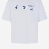 T-SHIRT IN COTONE BACCO ARROW 44MAA120F26J018 100 OFF-WHITE 