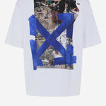 T-SHIRT IN COTONE BACCO ARROW 44MAA120F26J018 100 OFF-WHITE 