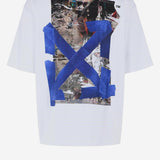T-SHIRT IN COTONE BACCO ARROW 44MAA120F26J018 100 OFF-WHITE 