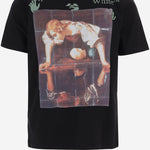 T-shirt in cotone con logo 44MAA16MF26J00J 001 OFF-WHITE 