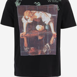 T-shirt in cotone con logo 44MAA16MF26J00J 001 OFF-WHITE 
