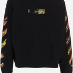 FELPA IN COTONE CON STAMPA LOGO 44MBA054F26F002 001 OFF-WHITE 