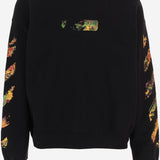 FELPA IN COTONE CON STAMPA LOGO 44MBA054F26F002 001 OFF-WHITE 
