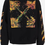 FELPA IN COTONE CON STAMPA LOGO 44MBA054F26F002 001 OFF-WHITE 