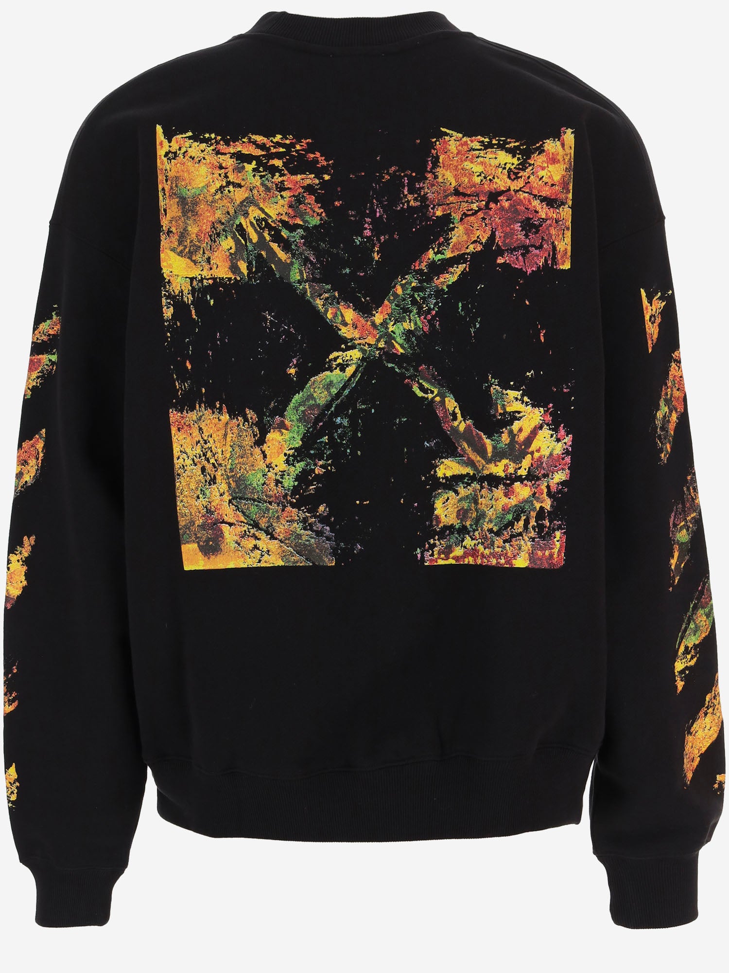 FELPA IN COTONE CON STAMPA LOGO 44MBA054F26F002 001 OFF-WHITE 