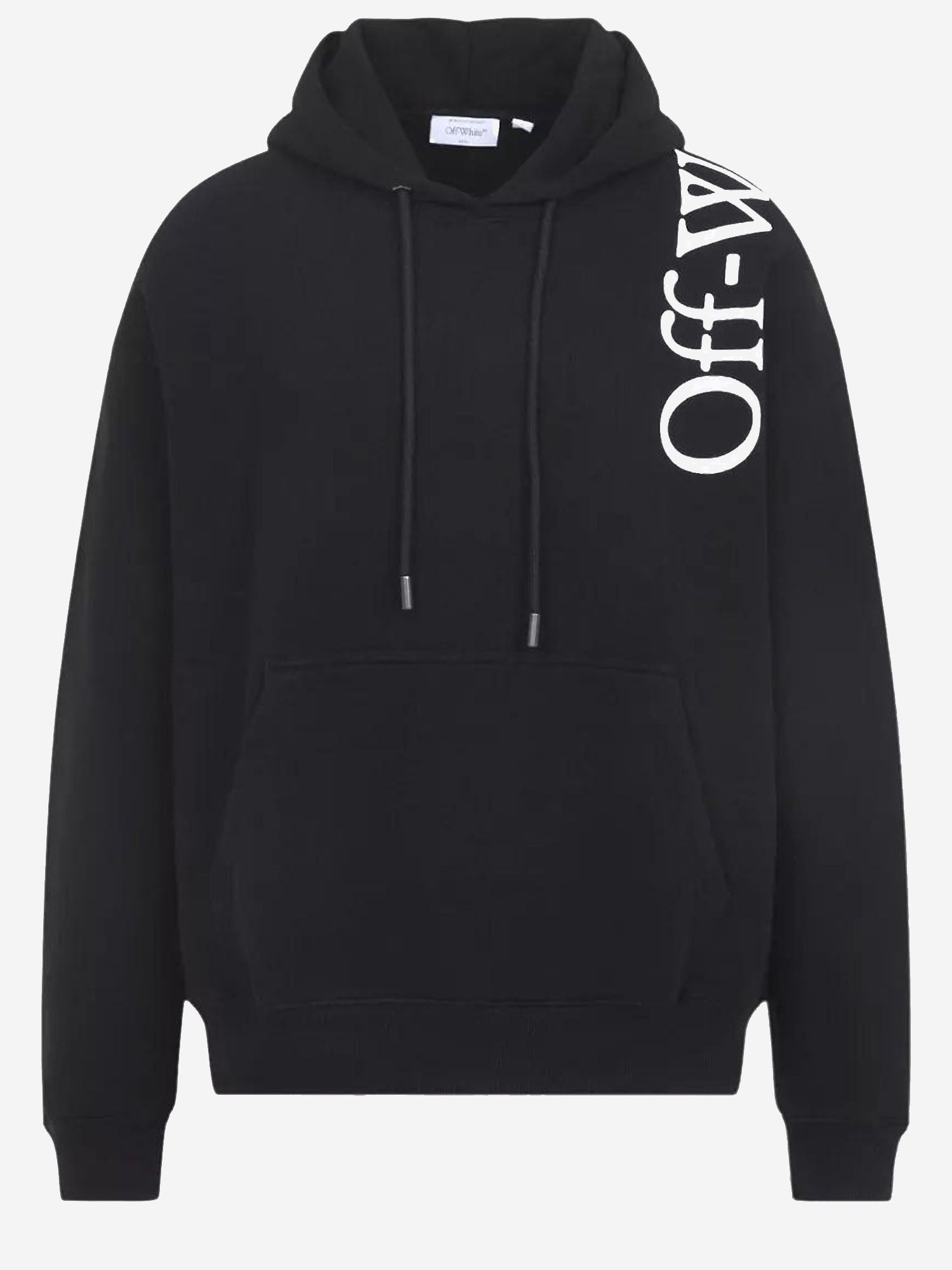 FELPA IN COTONE CON STAMPA LOGO 44MBB085F26F00O 001 OFF-WHITE 