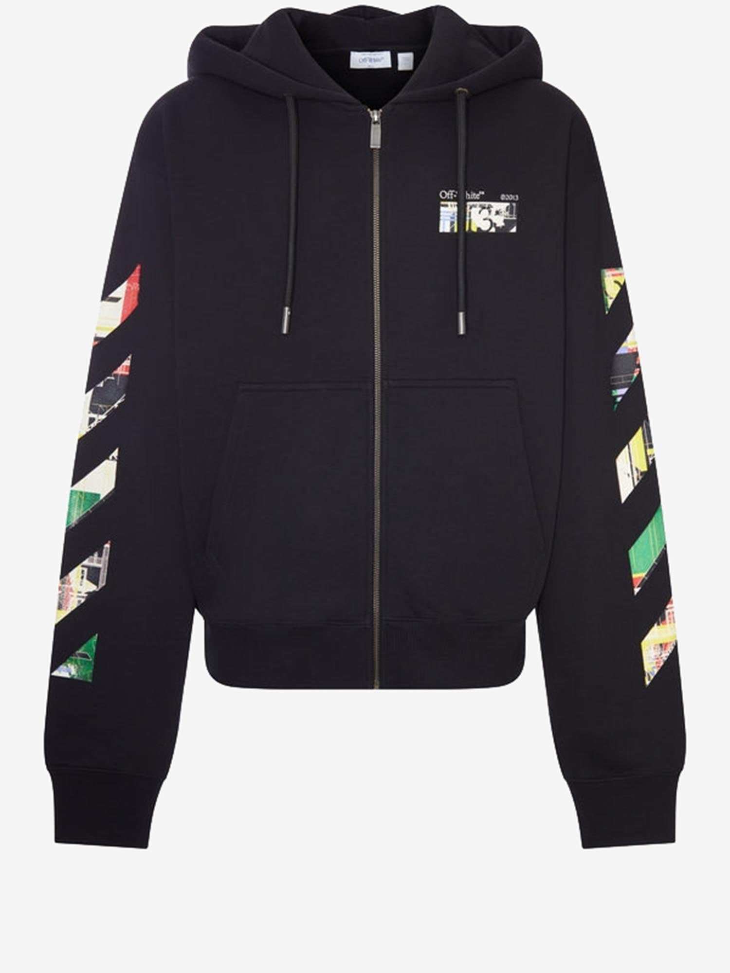 FELPA IN COTONE CON LOGO 44MBE02EF26F001 001 OFF-WHITE 