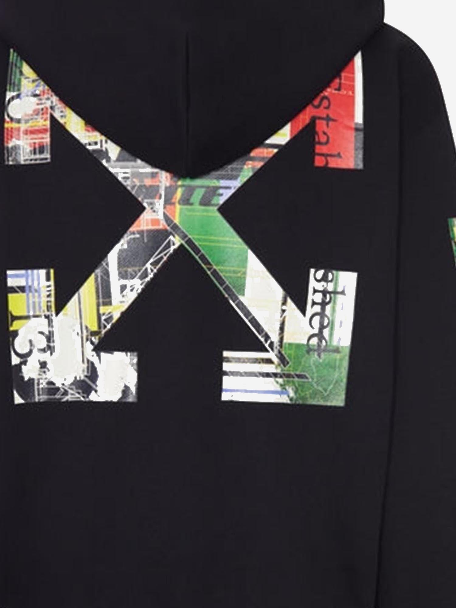 FELPA IN COTONE CON LOGO 44MBE02EF26F001 001 OFF-WHITE 