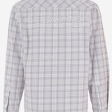 CAMICIA a quadri IN cotone 44MGE04MF26F003 050 OFF-WHITE 