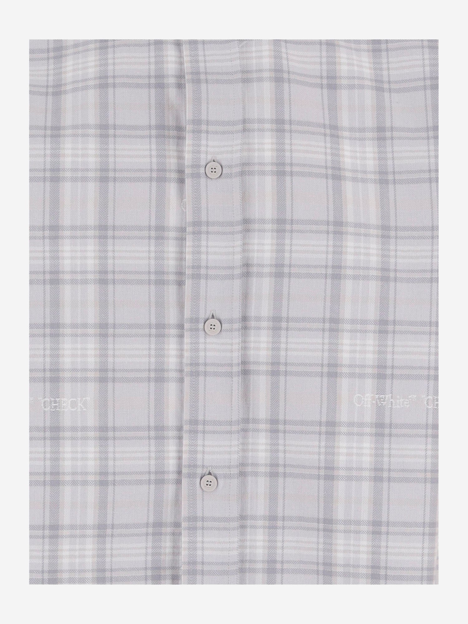 CAMICIA a quadri IN cotone 44MGE04MF26F003 050 OFF-WHITE 