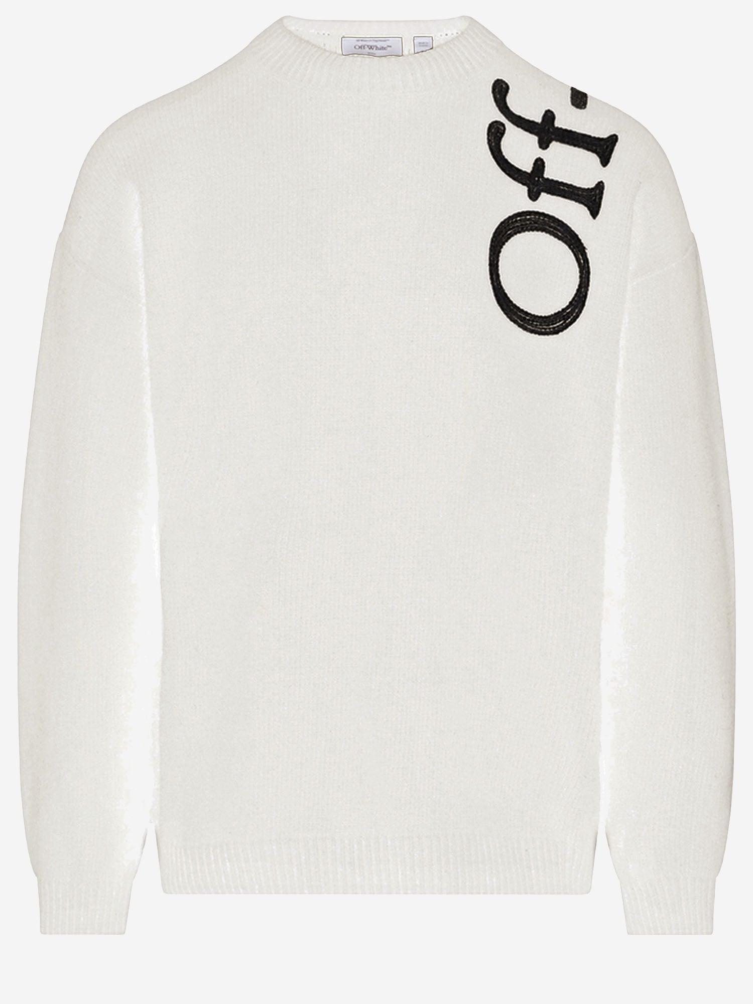 MAGLIA IN MISTO LANA CON LOGO 44MHE20QF26K001 110 OFF-WHITE 