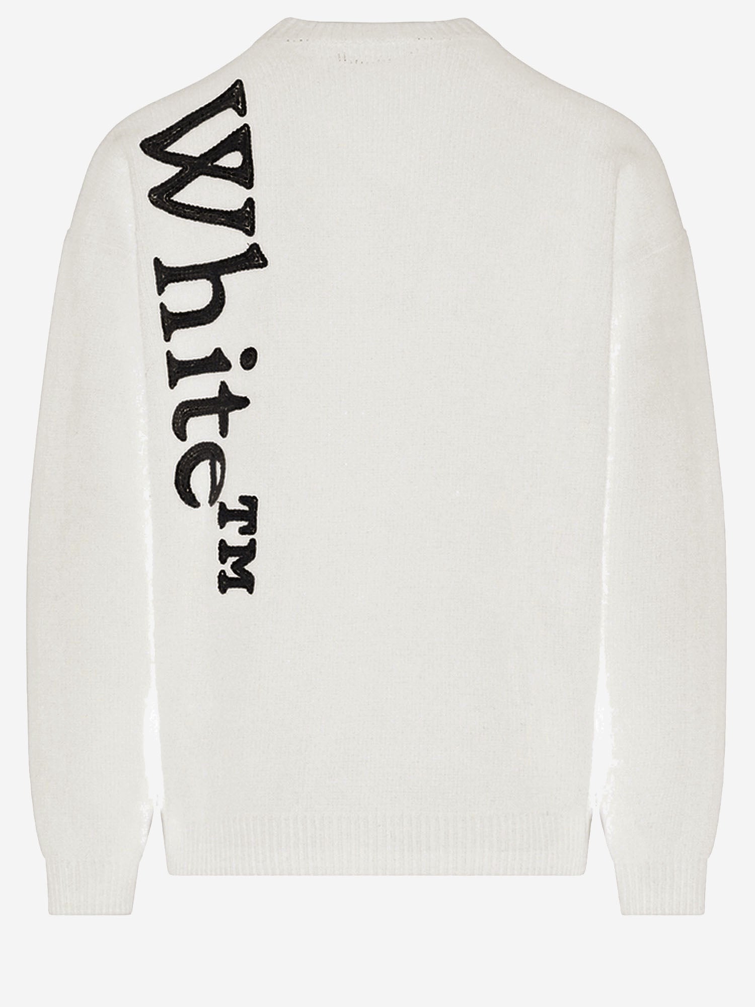 MAGLIA IN MISTO LANA CON LOGO 44MHE20QF26K001 110 OFF-WHITE 