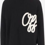 MAGLIONE IN LANA CON LETTERING LOGO 44MHE212F26K002 001 OFF-WHITE 