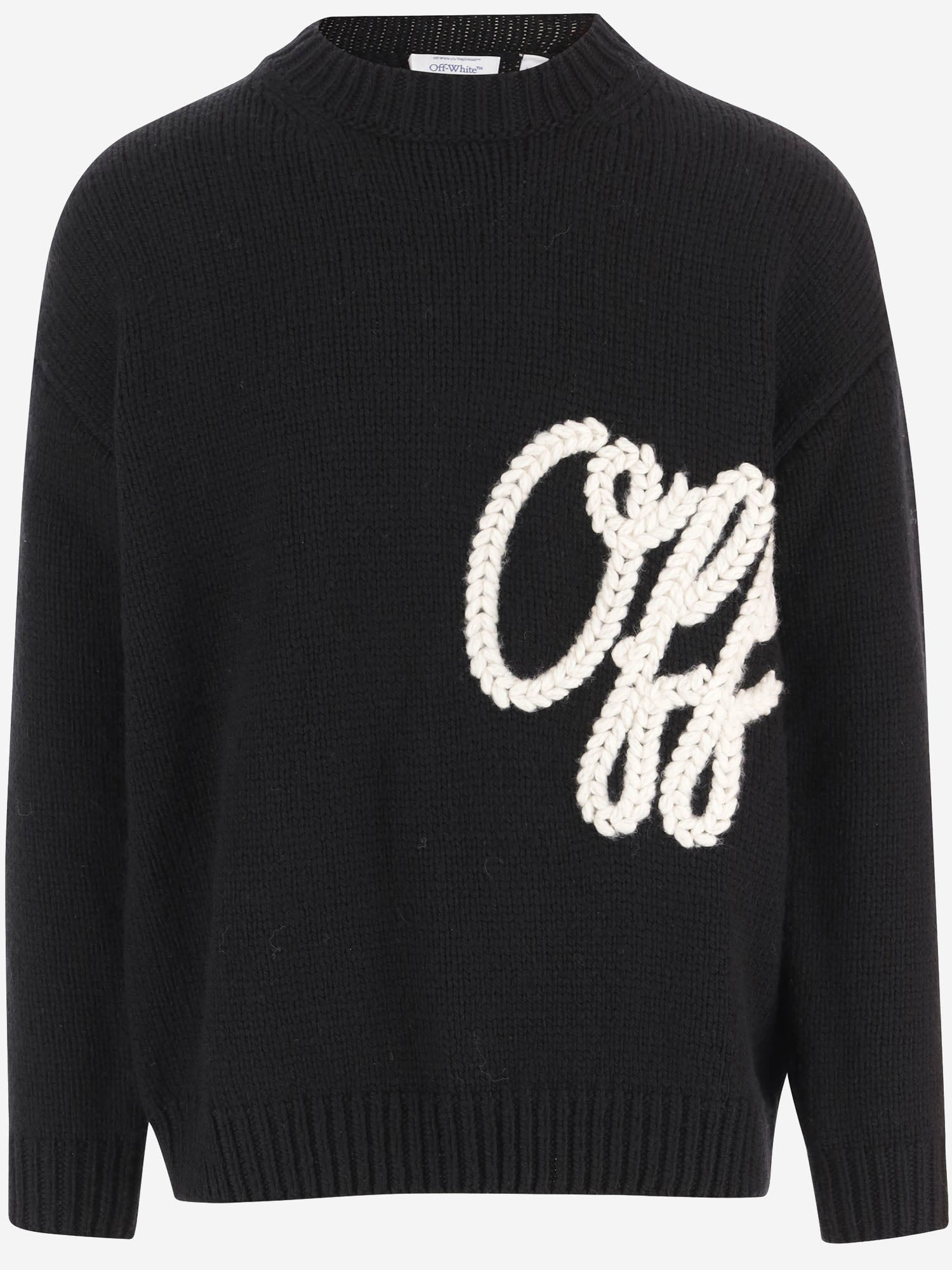 MAGLIONE IN LANA CON LETTERING LOGO 44MHE212F26K002 001 OFF-WHITE 