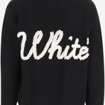 MAGLIONE IN LANA CON LETTERING LOGO 44MHE212F26K002 001 OFF-WHITE 
