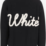 MAGLIONE IN LANA CON LETTERING LOGO 44MHE212F26K002 001 OFF-WHITE 