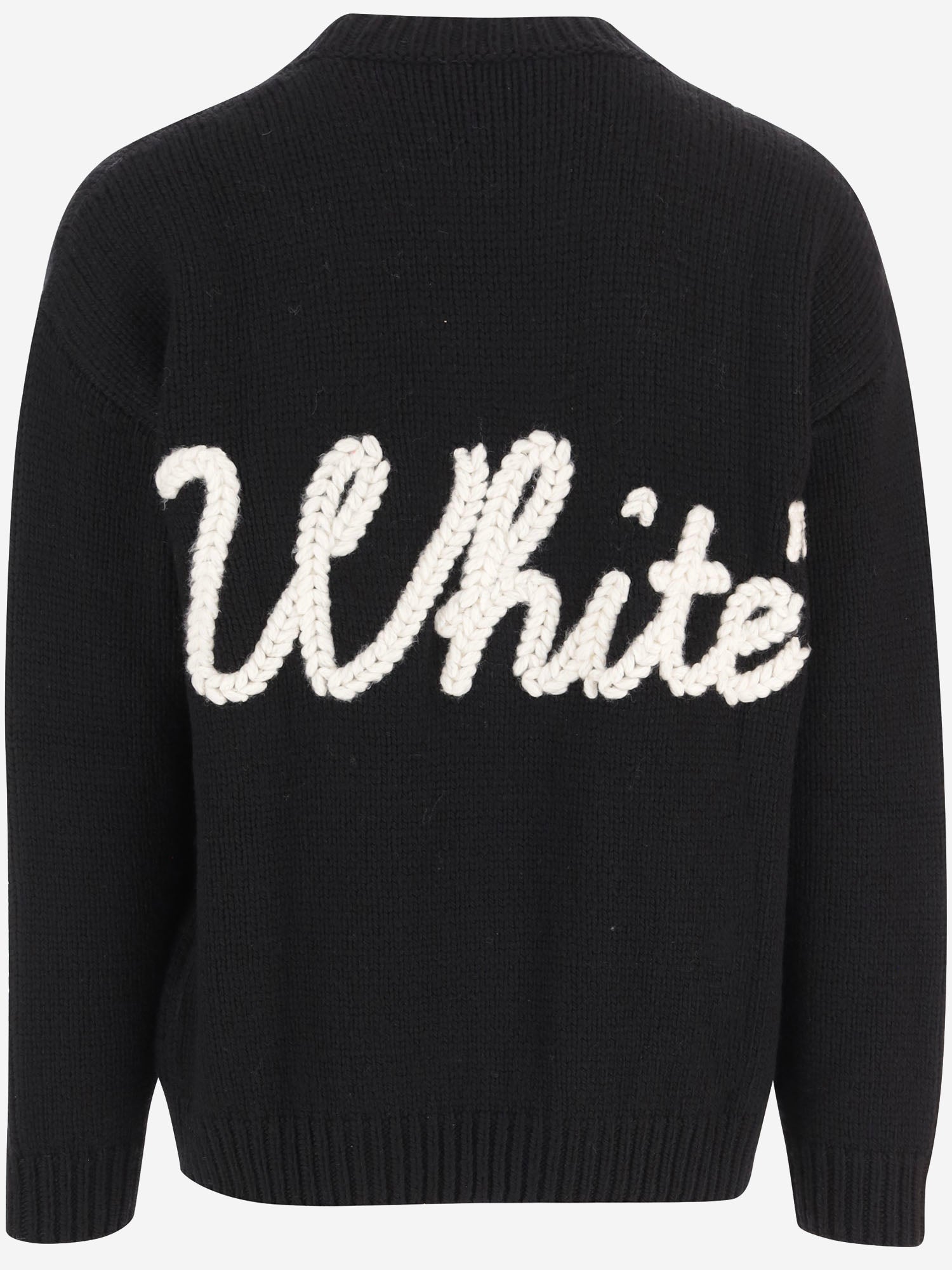 MAGLIONE IN LANA CON LETTERING LOGO 44MHE212F26K002 001 OFF-WHITE 