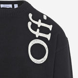 MAGLIA IN MISTO LANA CON LOGO 44MHE213F26K001 001 OFF-WHITE 
