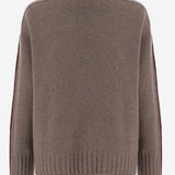 MAGLIA IN CASHMERE CON COLLO ALTO D306RC VAPOR OLIVER LATTUGHI 