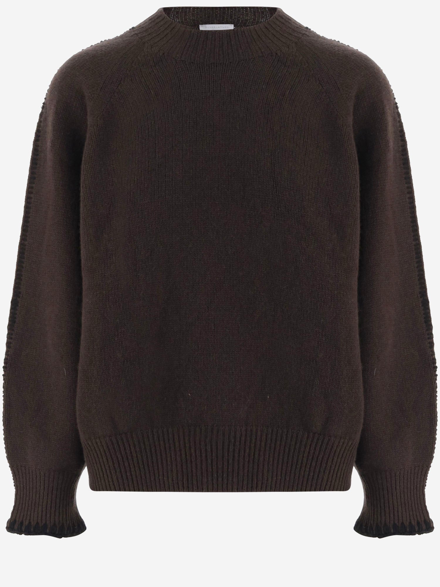 MAGLIA IN CASHMERE D307RC COFFEE OLIVER LATTUGHI 