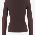 MAGLIA IN CASHMERE D340WS CHOCOLATE OLIVER LATTUGHI 