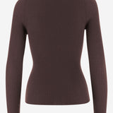 MAGLIA IN CASHMERE D340WS CHOCOLATE OLIVER LATTUGHI 
