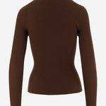 MAGLIA IN CASHMERE D341WS CHOCOLATE OLIVER LATTUGHI 