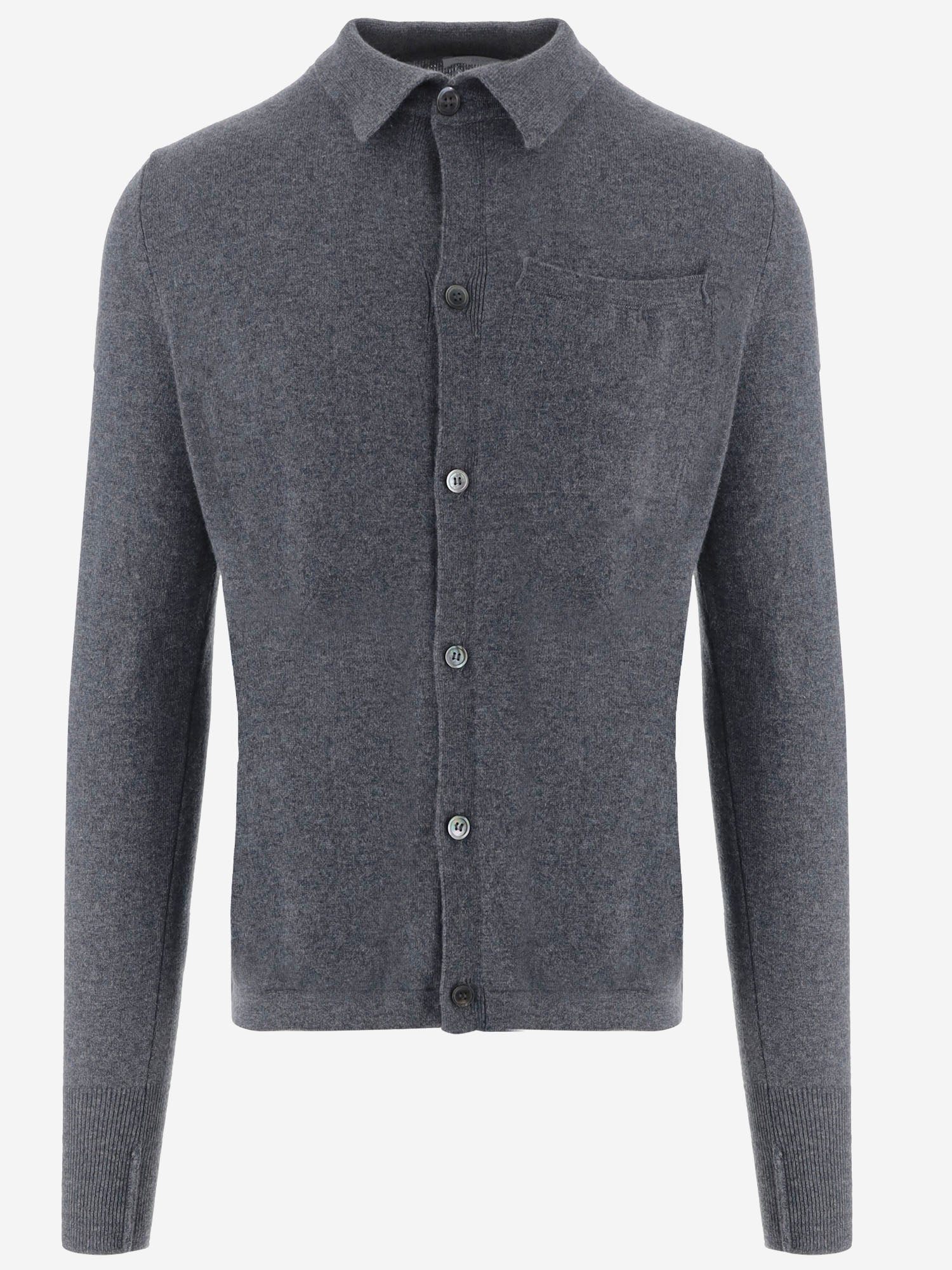 CARDIGAN IN CASHMERE U216WS SLATE OLIVER LATTUGHI 