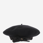 BERRETTO DI LANA CON FIOCCO IN GROSGRAIN AC1120235 999B PATOU 